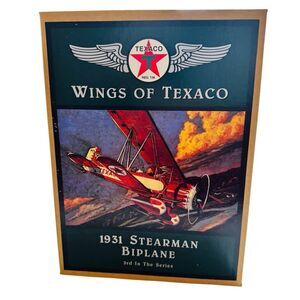 Wings of Texaco 3rd in the Series 1931 Stearman Biplane Die Cast Model Coin Bank